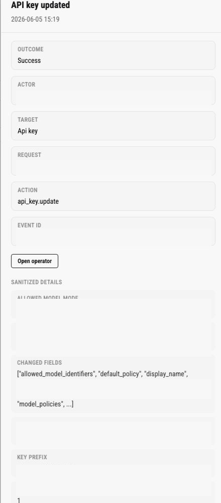 Audit event details drawer